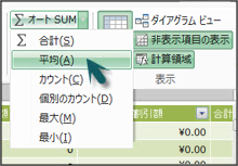 PowerPivot のオート SUM