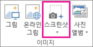 큰 스크린샷 단추