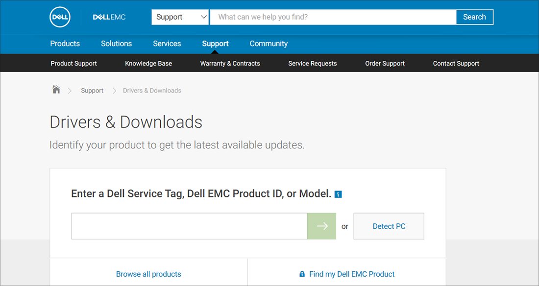 Dell 드라이버 및 OEM 예제 다운로드