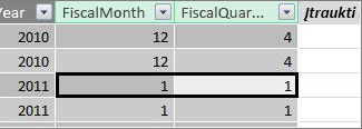 Stulpelis „Fiscal Quarter“