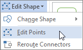 Edit Points on the Edit Shape Menu