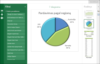 Darbaknygės pavyzdys naudojant galerijos rodinį