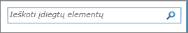 "SharePoint 2010" ieškos laukas Įdiegtų elementų ieška