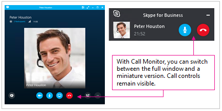 Visų „Skype“ verslui langų ir sumažinto lango ekrano kopijos