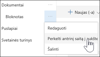 Paaukštinti antrinį saitą į pirminį saitą