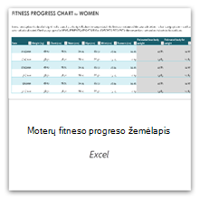 Pasirinkite, kad gautumėte moterų kūno rengybos progreso lentelės šabloną.