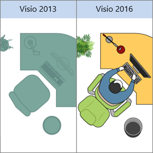 „Visio 2013 Office“ figūros, „Visio 2016 Office“ figūros