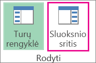 Mygtukas Nauja užduotis skirtuke Pagrindinis