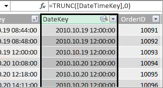 Stulpelis „DateKey“