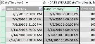 Stulpelis „DateTimeKey“