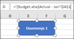 Shape selected to show link name in the Formula bar