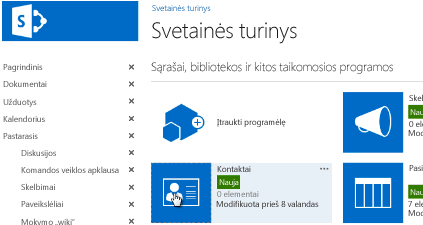 Taikomosios programos nuvilkimas į naršymo sritį