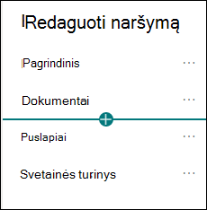 Įtraukti naršymo langą su pasirinkta saito parinktimi.