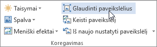 Mygtukas Glaudinti skirtuke Paveikslėlio įrankiai Formatas