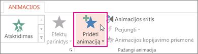 Pridėti animaciją