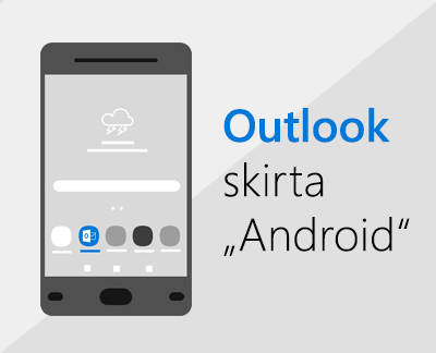 Spustelėkite, kad nustatytumėte „Outlook“, skirtą „Android“