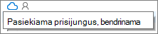 "OneDrive" darbalaukio failo būsenos piktograma su patarimu