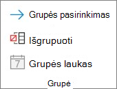 „Excel“ juostelės vaizdas