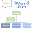 Figūros, "SmartArt" ir "WordArt"