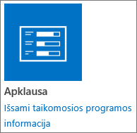 Apklausos programos piktograma, įtraukta į "SharePoint"