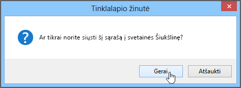 List delete confirmation dialog box with OK highlighted