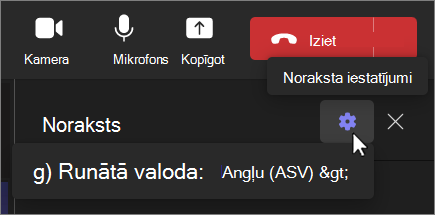 Noraksta valodas ekrāna mainīšana