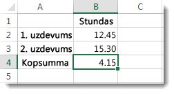 Pievienots laiks, kas kopā pārsniedz 24 stundas, un negaidīts rezultāts – 4:15