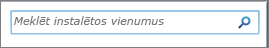 SharePoint 2010 meklēšanas lodziņš Instalētie vienumi