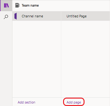 OneNote add page