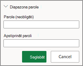 Diapazona aizsardzības iestatīšana