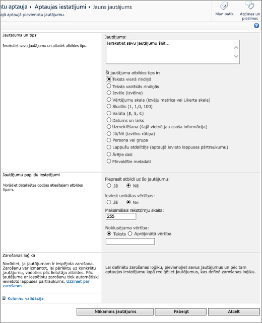 SharePoint 2010 new question page