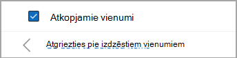 Atzīmējiet izvēles rūtiņu blakus Atkopjamie vienumi, lai atlasītu visus atjaunojamos ziņojumus.