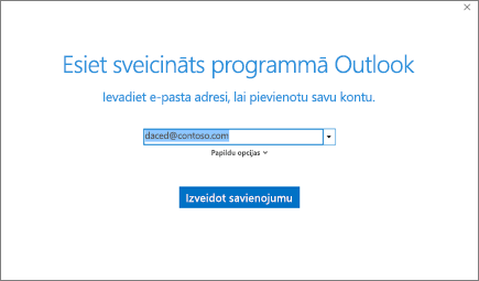 Outlook sveiciena logs