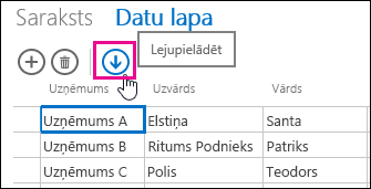 Excel lentes attēls