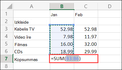 Excel tīmekļa automātiskās lietojumprogrammas šūnai