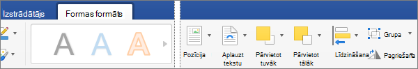 Lai līdzinātu vienu vai vairākus atlasītos objektus, noklikšķiniet uz Līdzināt