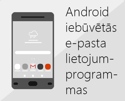 Noklikšķiniet, lai iestatītu kādu no iebūvētajām Android e-pasta programmām