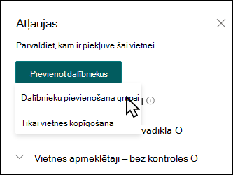 Dalībnieku pievienošanas rūts priekšskatījums