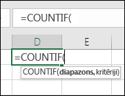 Formulas sintakse norādes teksta veidā