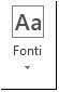 Poga Fonti programmā Publisher 2013