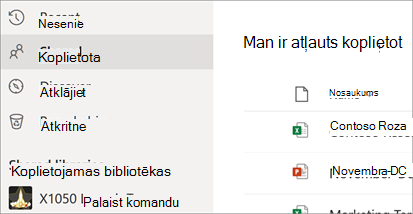 Kopīgošana ar mani OneDrive darbam