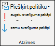 Atzīmju izvēlne