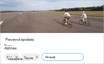 OneDrive atzīmju rediģēšana.