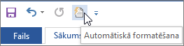 Automātiskās formatēšanas ikona