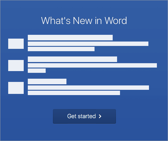 Sāciet aktivizēt programmu Word 2016 darbam ar Mac