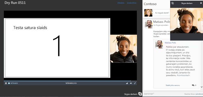 Skype sapulces apraide ar Yammer integrāciju