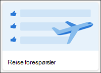 Listemal for reiseforespørsler