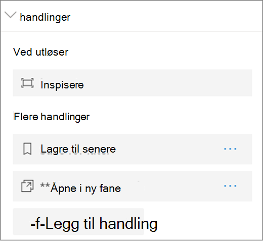 Handlingsalternativer for filvisningsprogram