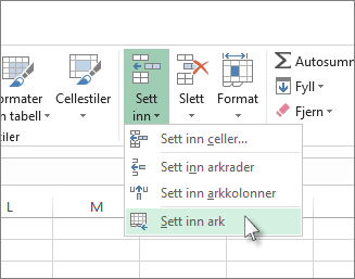 Sette inn celler
