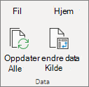 Oppdatere en pivottabell